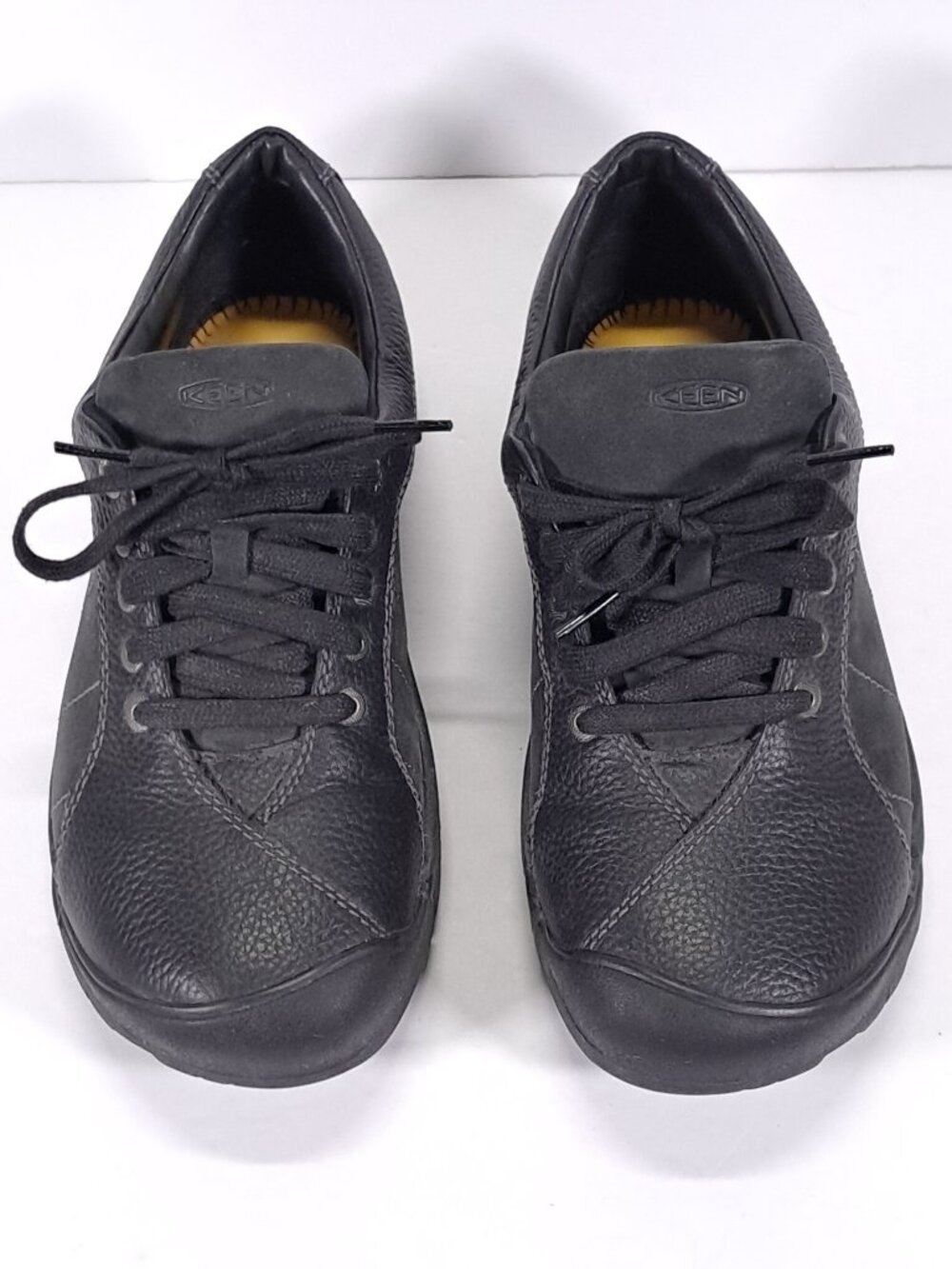 Keen Presidio Casual Shoes Women 10 Black Leather Walking Sneakers 1011400 - Picture 6 of 13